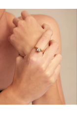 Uno de 50 Uno de 50 ANI0804BLNORO Cosmos Gold Diamond Solitaire Ring
