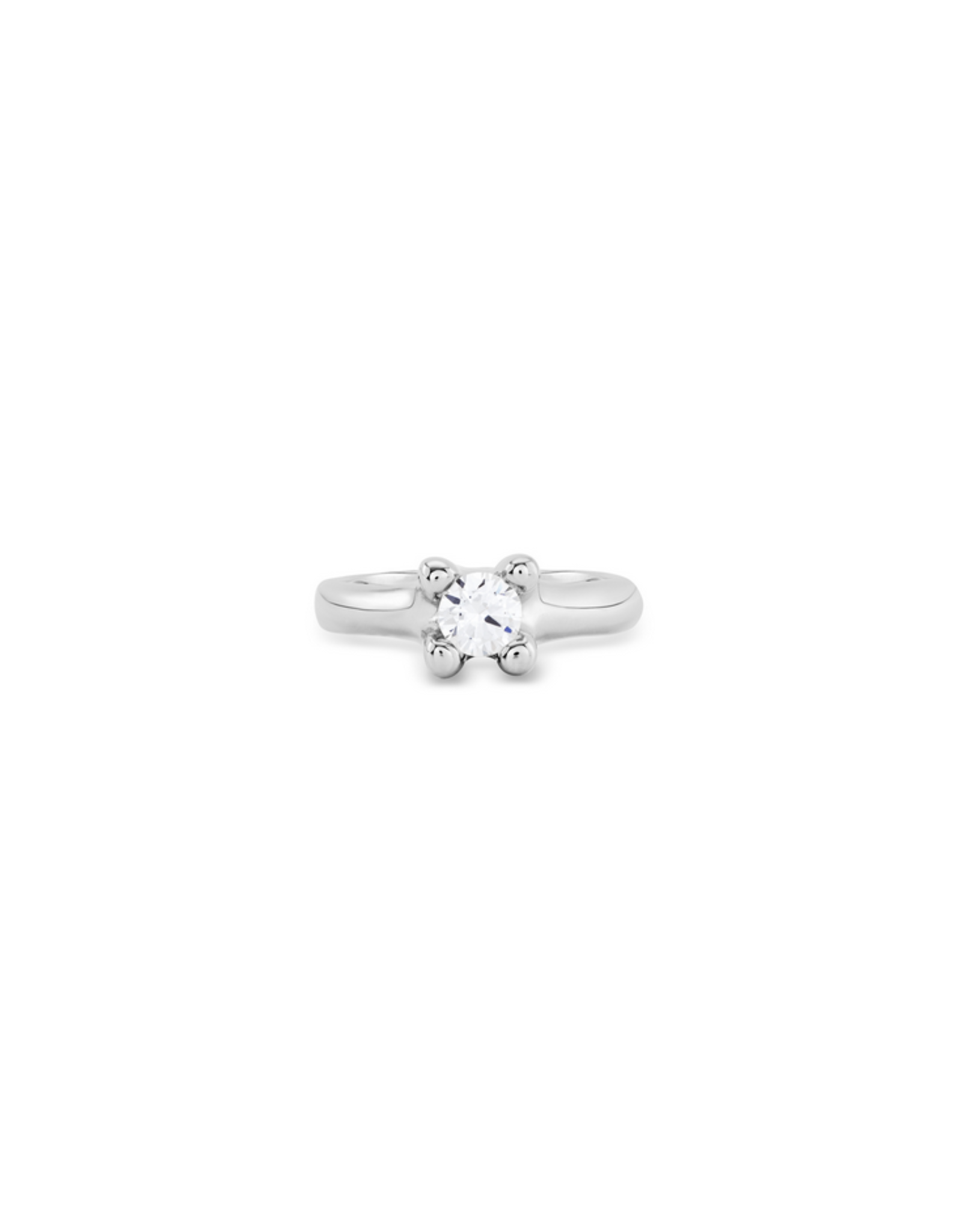 Uno de 50 Uno de 50 ANI0804BLNMTL Cosmos Solitaire Ring Silver