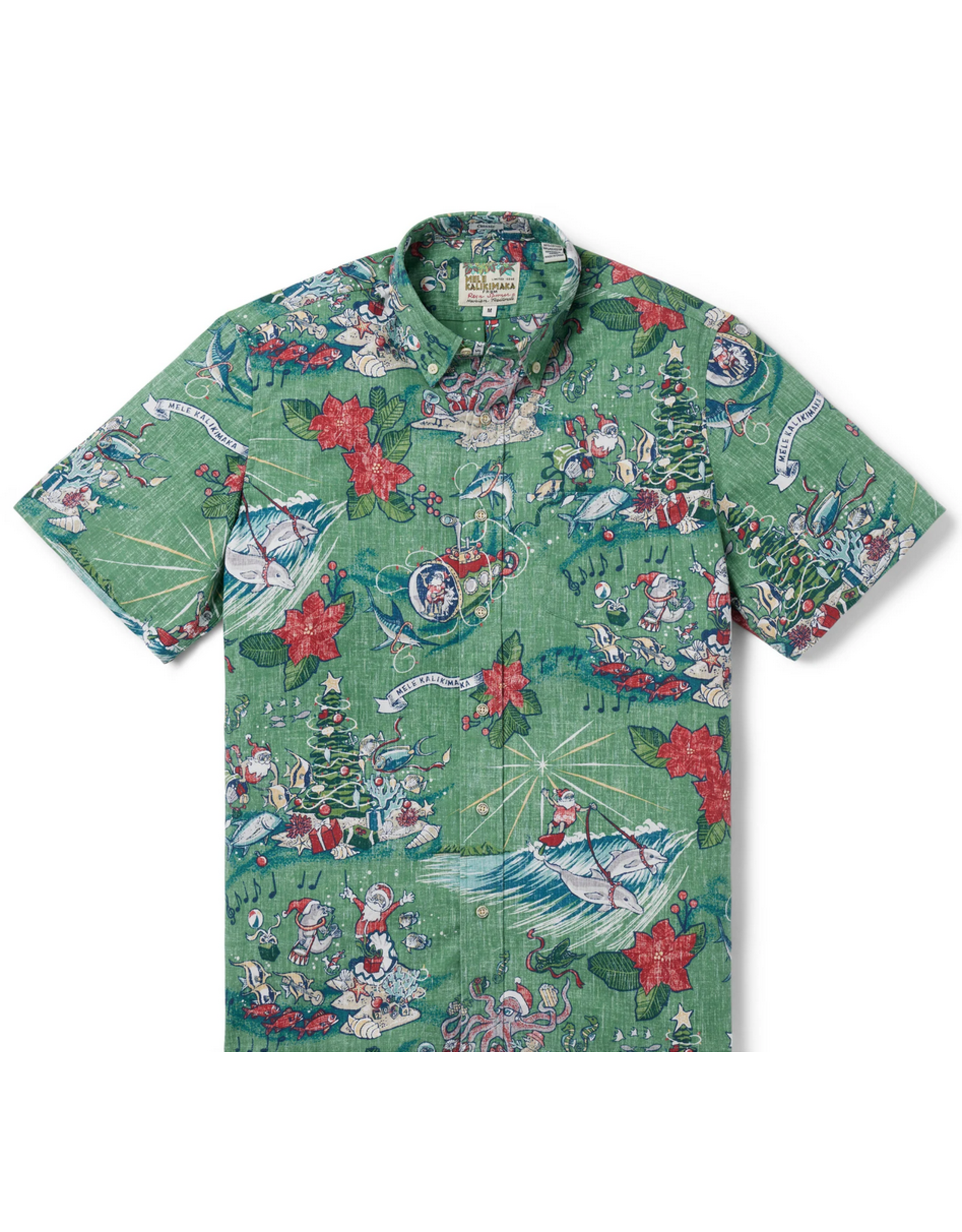 Reyn Spooner Reyn M63112524 Hawaiian Christmas 24 Button Shirt