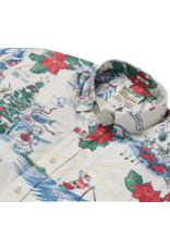 Reyn Spooner Reyn M643112524 Hawaiian Christmas 24 Button Shirt White
