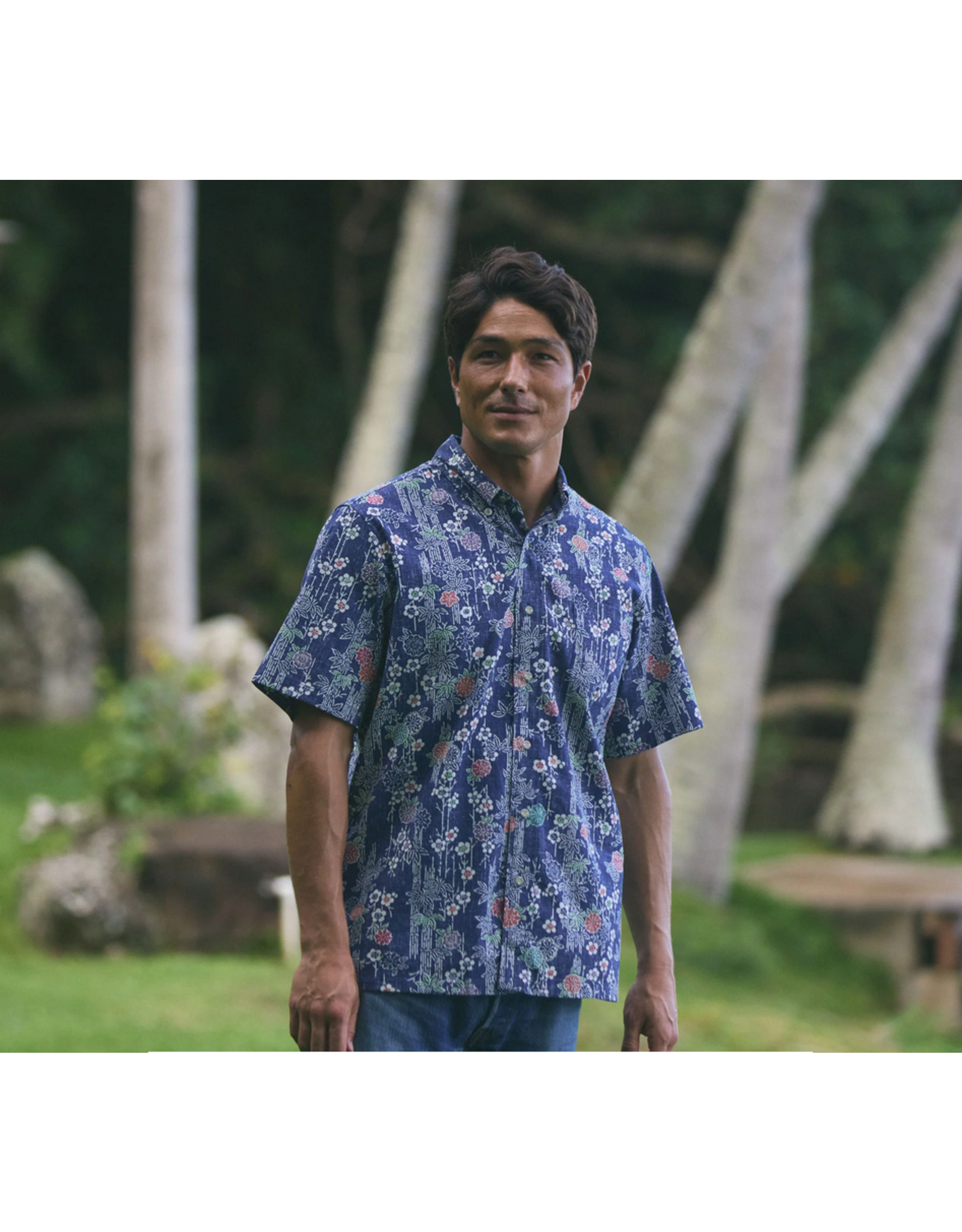 Reyn Spooner Reyn M642812524 Nippon Forest Button Front Apple Butter