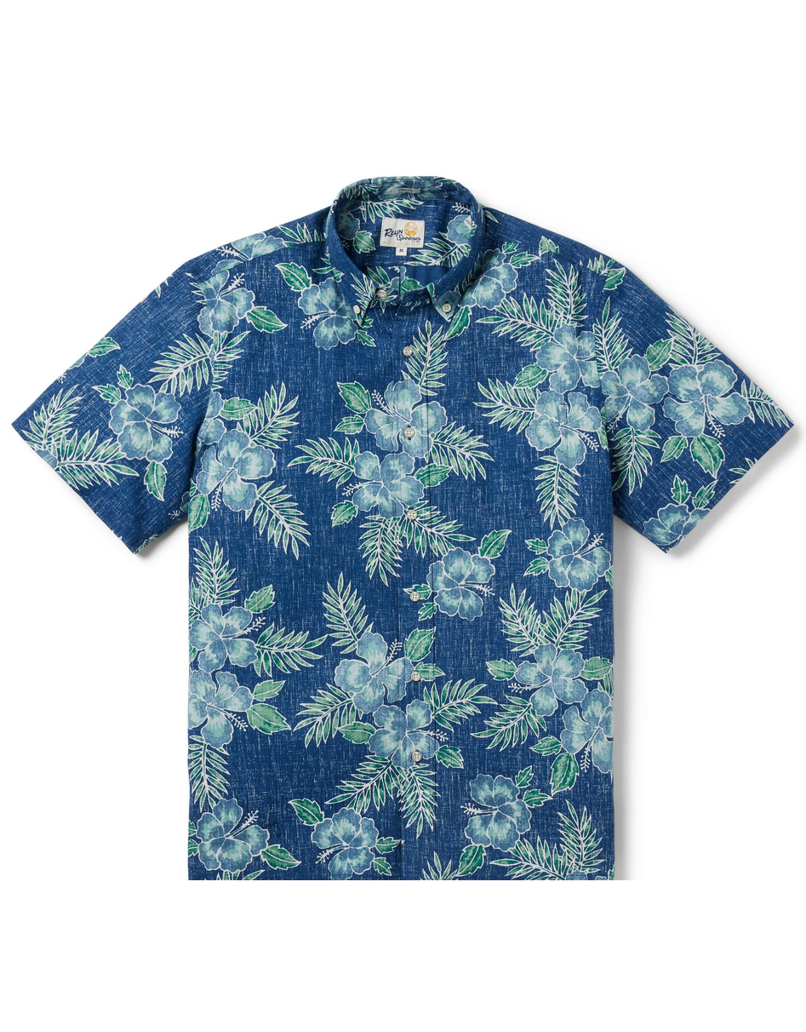Reyn Spooner Reyn M642612524 Pua Aloalo 0005 Navy Button Front