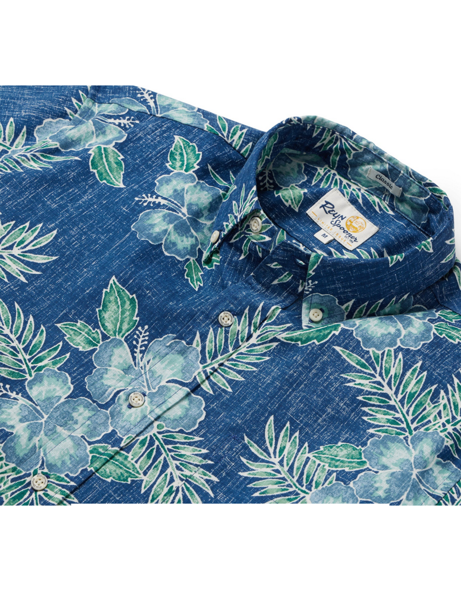 Reyn Spooner Reyn M642612524 Pua Aloalo 0005 Navy Button Front