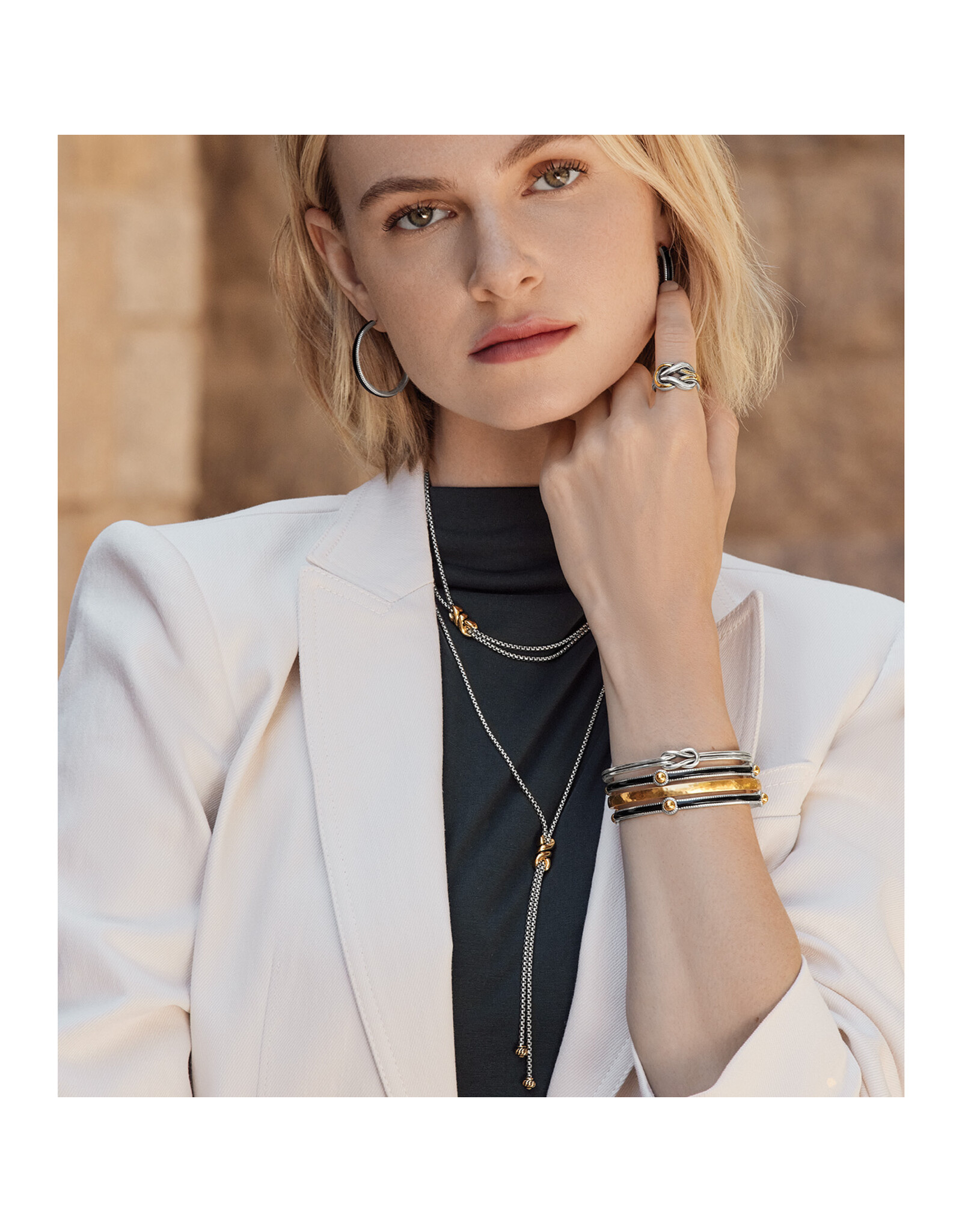 Brighton Brighton JM7588 Interlok Twist Lariat Necklace Gold