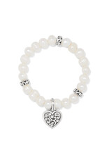 Brighton Brighton JF0284 Contempo Heart Pearl Stretch Bracelet