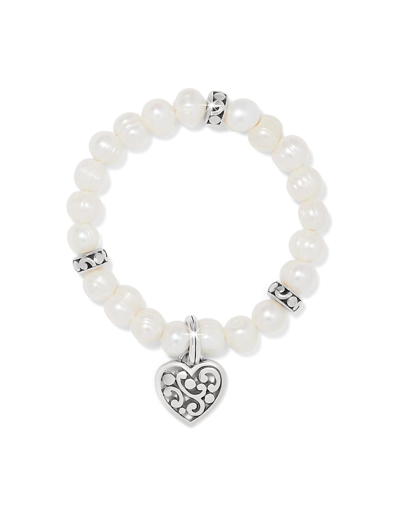 Brighton Brighton JF0284 Contempo Heart Pearl Stretch Bracelet