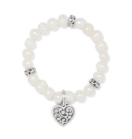 Brighton Brighton JF0284 Contempo Heart Pearl Stretch Bracelet