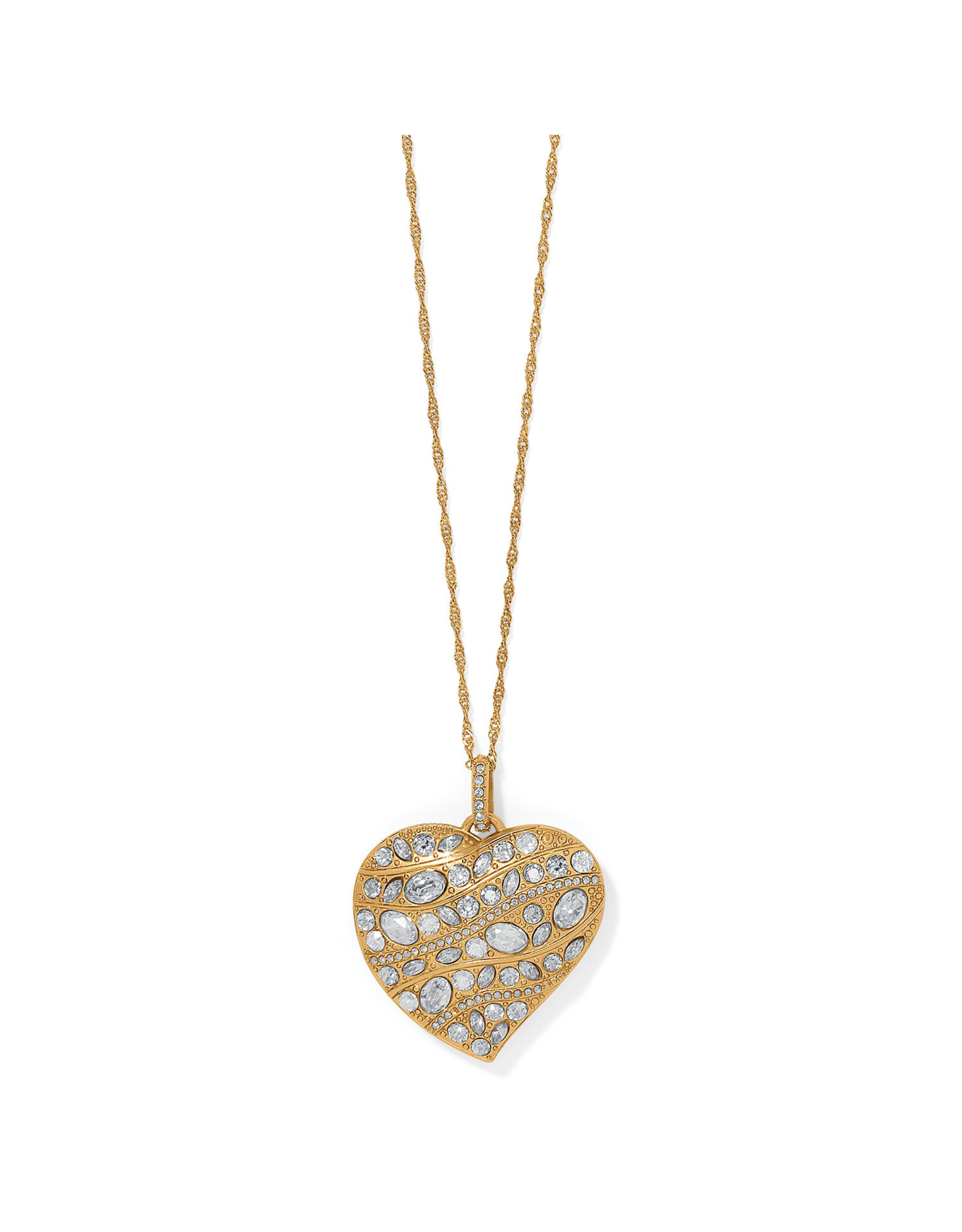 Brighton Brighton JM7648 Trust Your Journey Heart Convertible Reversible Gold Necklace