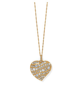 Brighton Brighton JM7648 Trust Your Journey Heart Convertible Reversible Gold Necklace