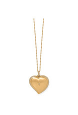 Brighton Brighton JM7648 Trust Your Journey Heart Convertible Reversible Gold Necklace