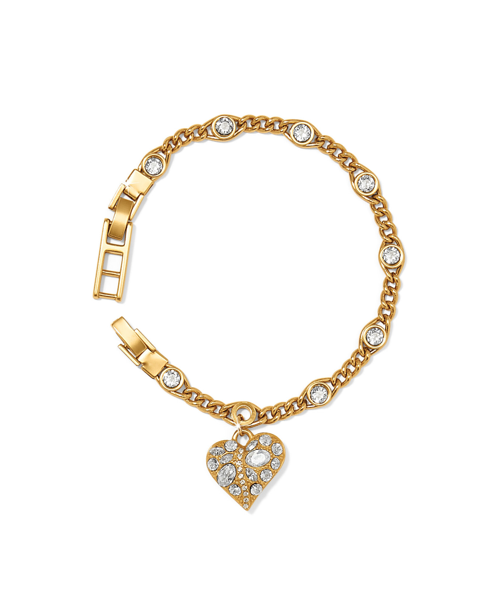 Brighton Brighton JF0266 Trust Your Journey Gold Heart Bracelet