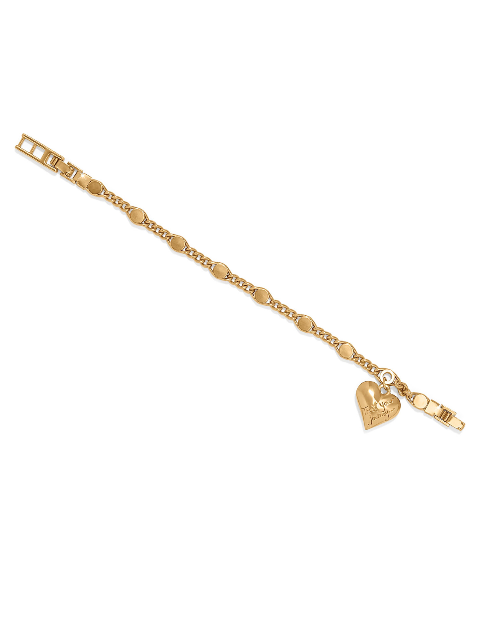 Brighton Brighton JF0266 Trust Your Journey Gold Heart Bracelet