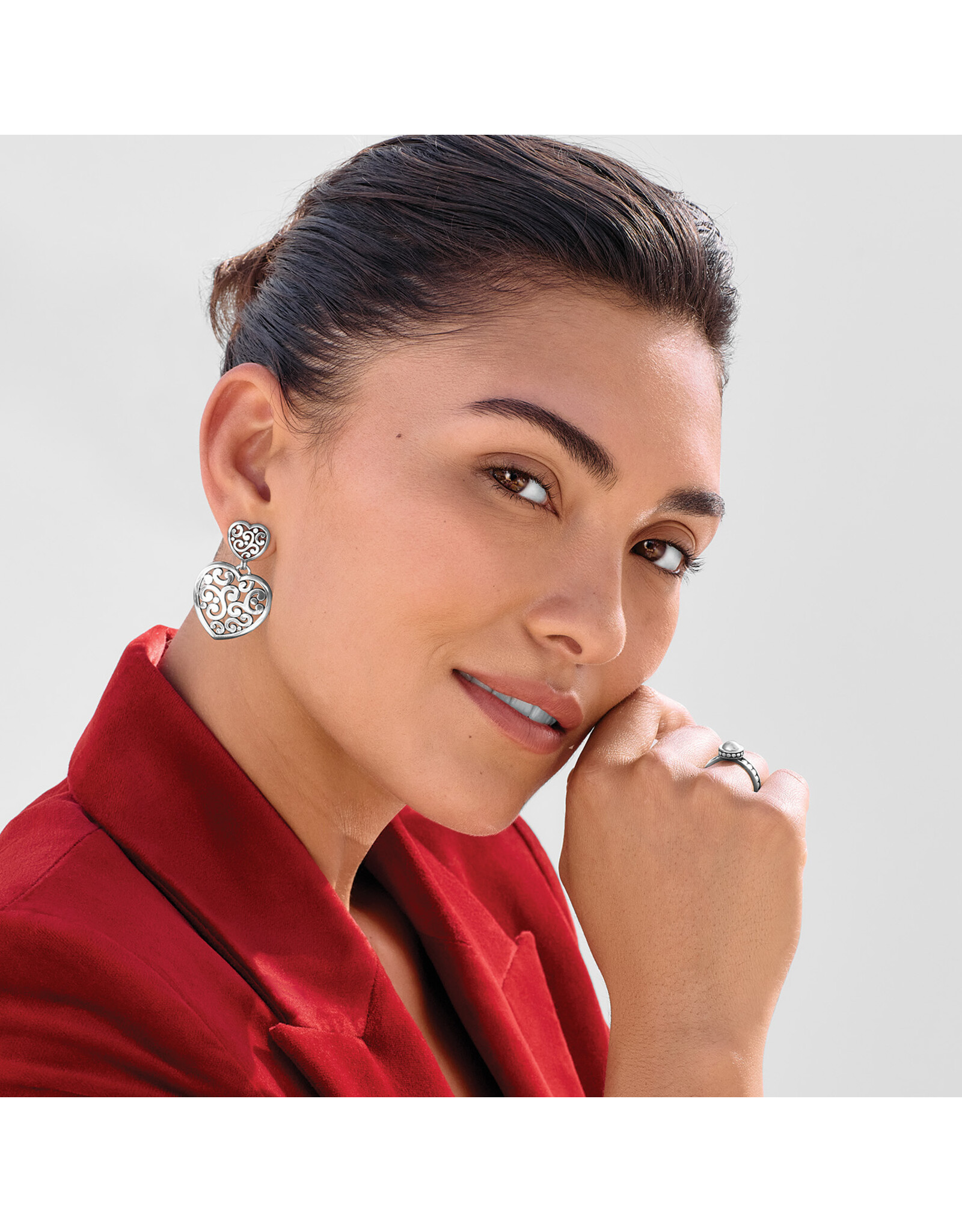 Brighton Brighton JA0087 Contempo Heart Double Post Earring