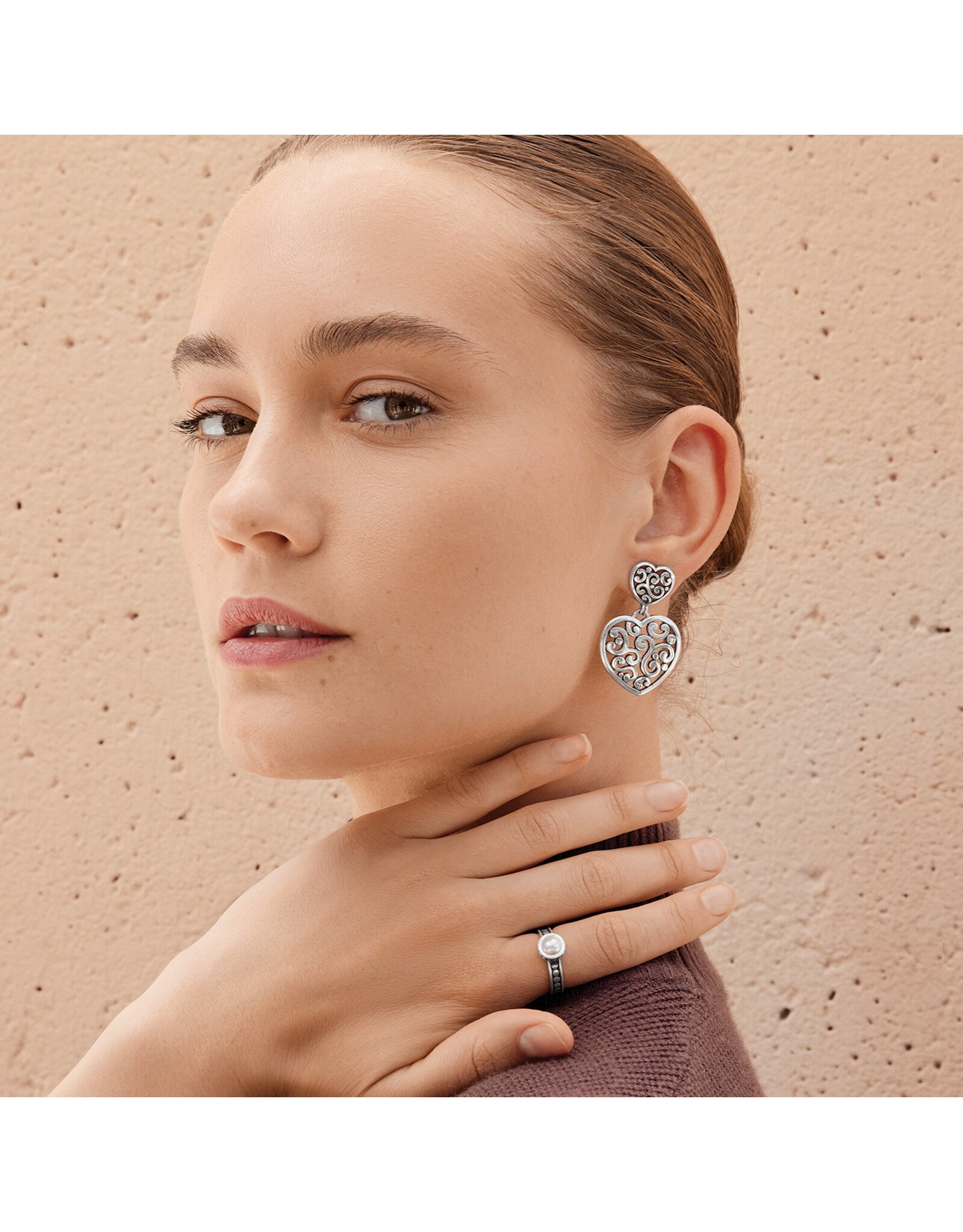 Brighton Brighton JA0087 Contempo Heart Double Post Earring
