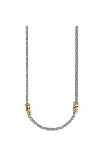 Brighton Brighton JM7587 Interlok Twist Two Tone Double Chain Necklace