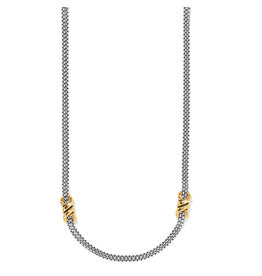 Brighton Brighton JM7587 Interlok Twist Two Tone Double Chain Necklace