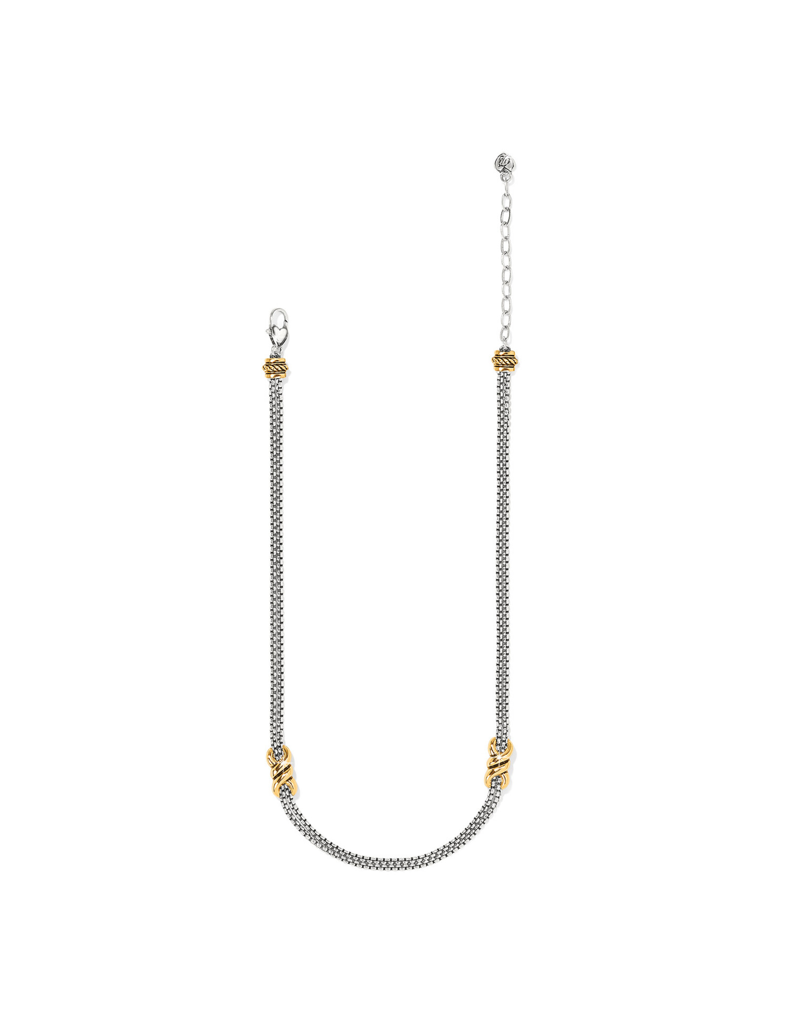 Brighton Brighton JM7587 Interlok Twist Two Tone Double Chain Necklace