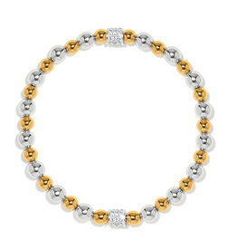 Brighton Brighton JF0292 Meridian Petite Gold Silver Stretch Bracelet