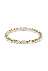 Brighton Brighton JF0292 Meridian Petite Gold Silver Stretch Bracelet