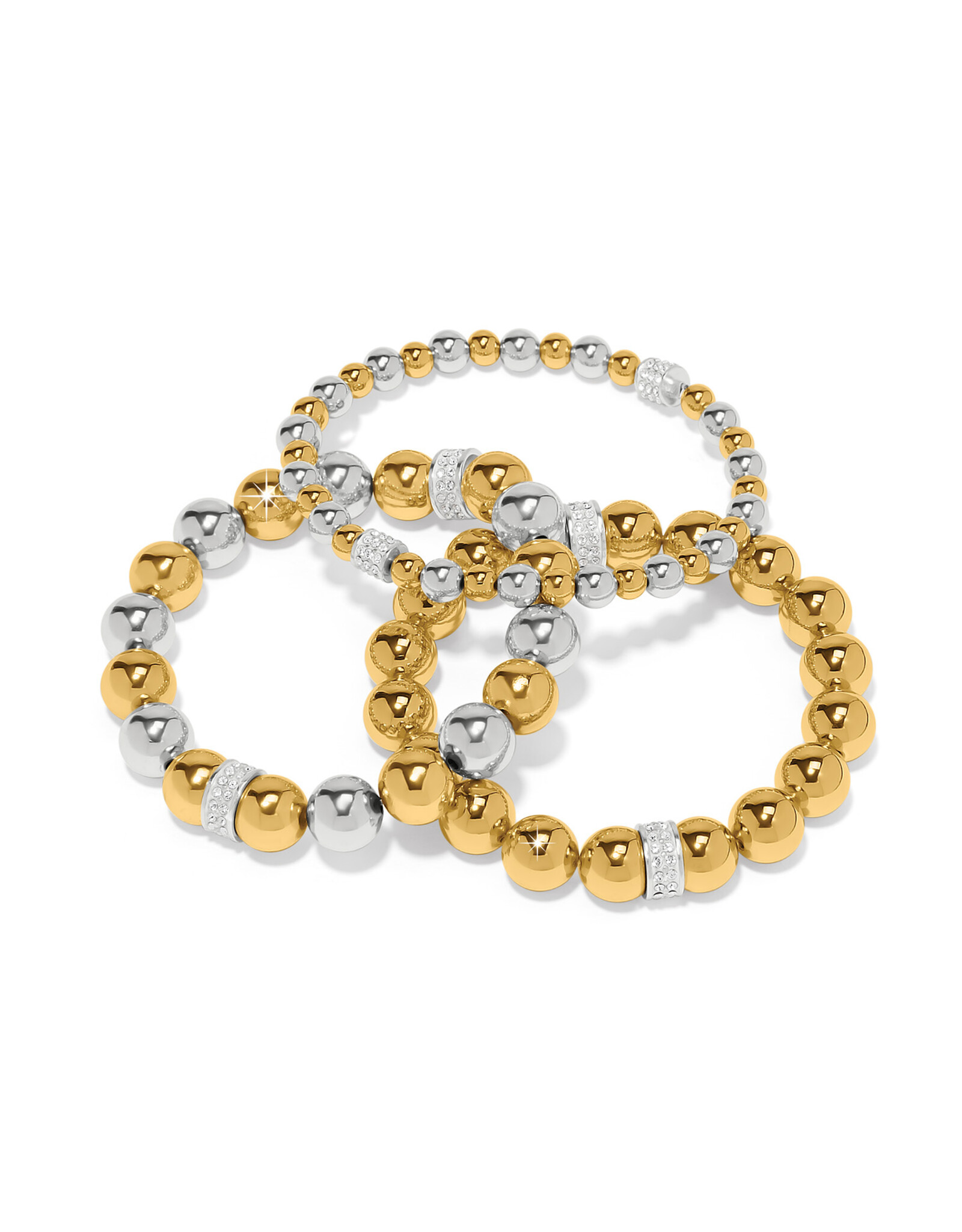 Brighton Brighton JF0292 Meridian Petite Gold Silver Stretch Bracelet