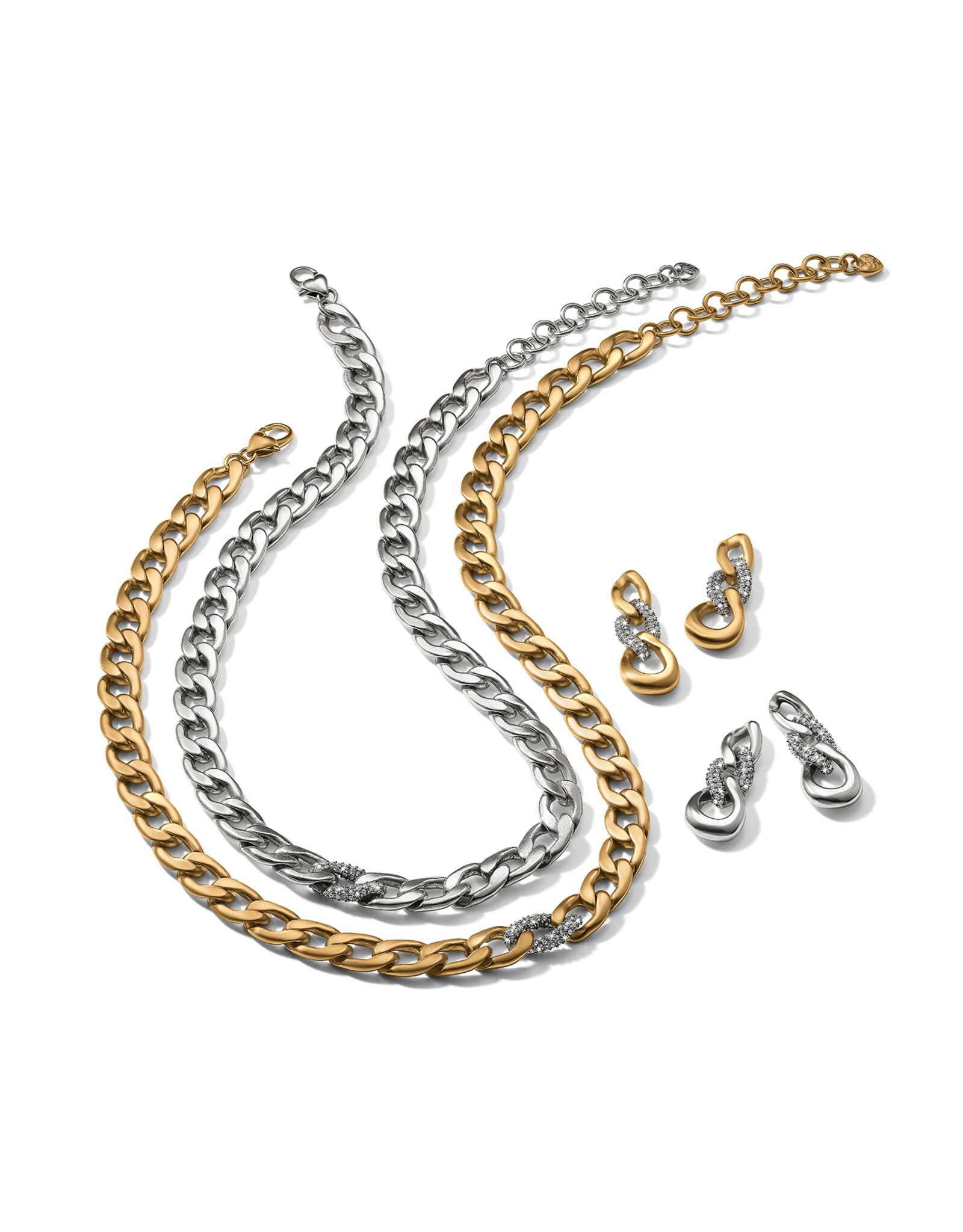 Brighton Brighton JM7650 Cleo Pave Link Gold Necklace