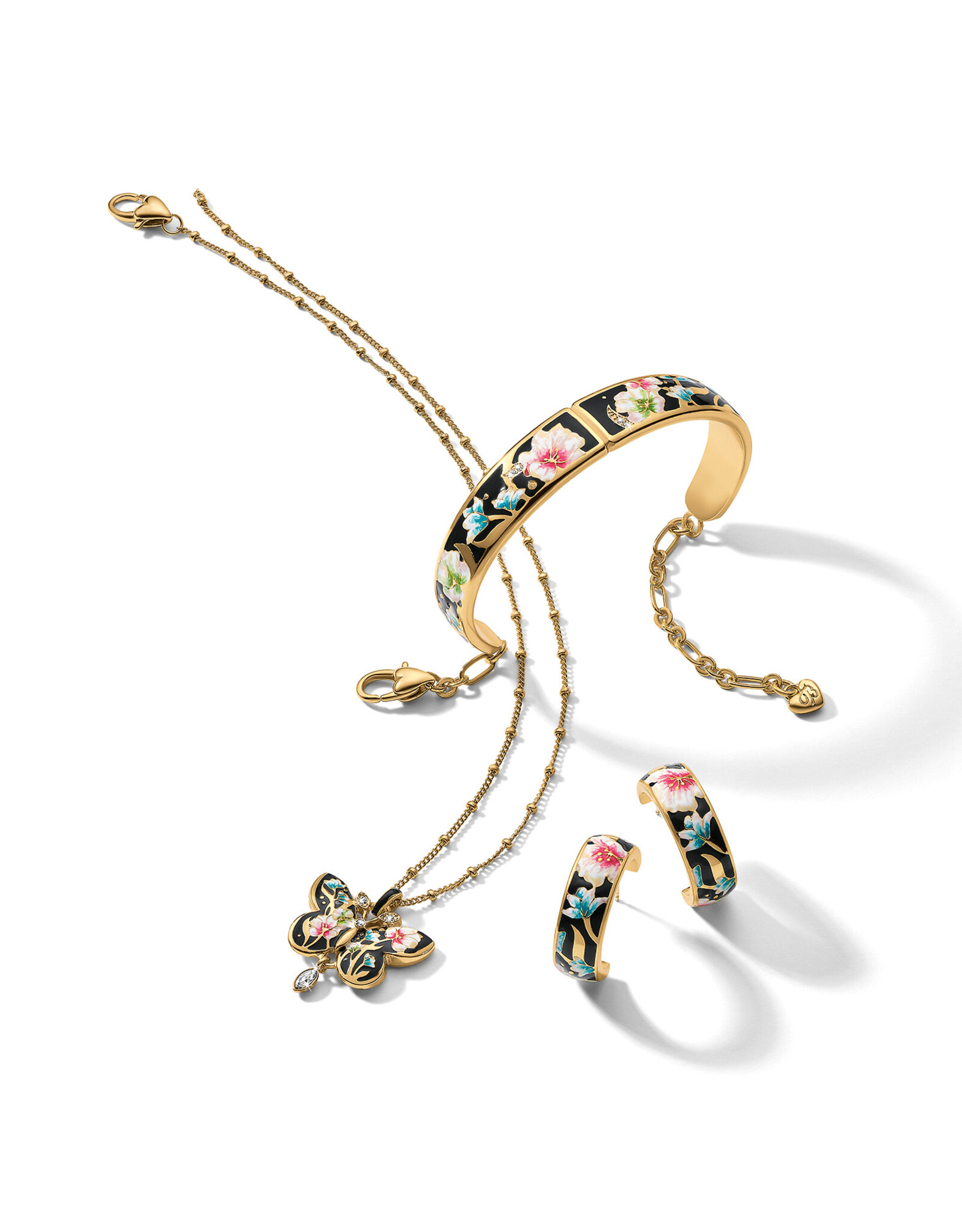 Brighton Brighton JA0102 Botanique Butterfly Hoop Earrings