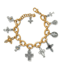 Brighton Brighton JF0208 Heavenly Cross Charm Bracelet