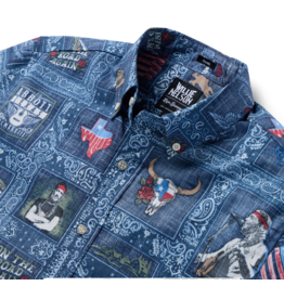 Reyn Spooner Reyn M661612524 Willie Nelson American Button Front Navy