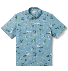 Reyn Spooner Reyn M643412524 Ocean Chillin’ Faded Denim Button Front
