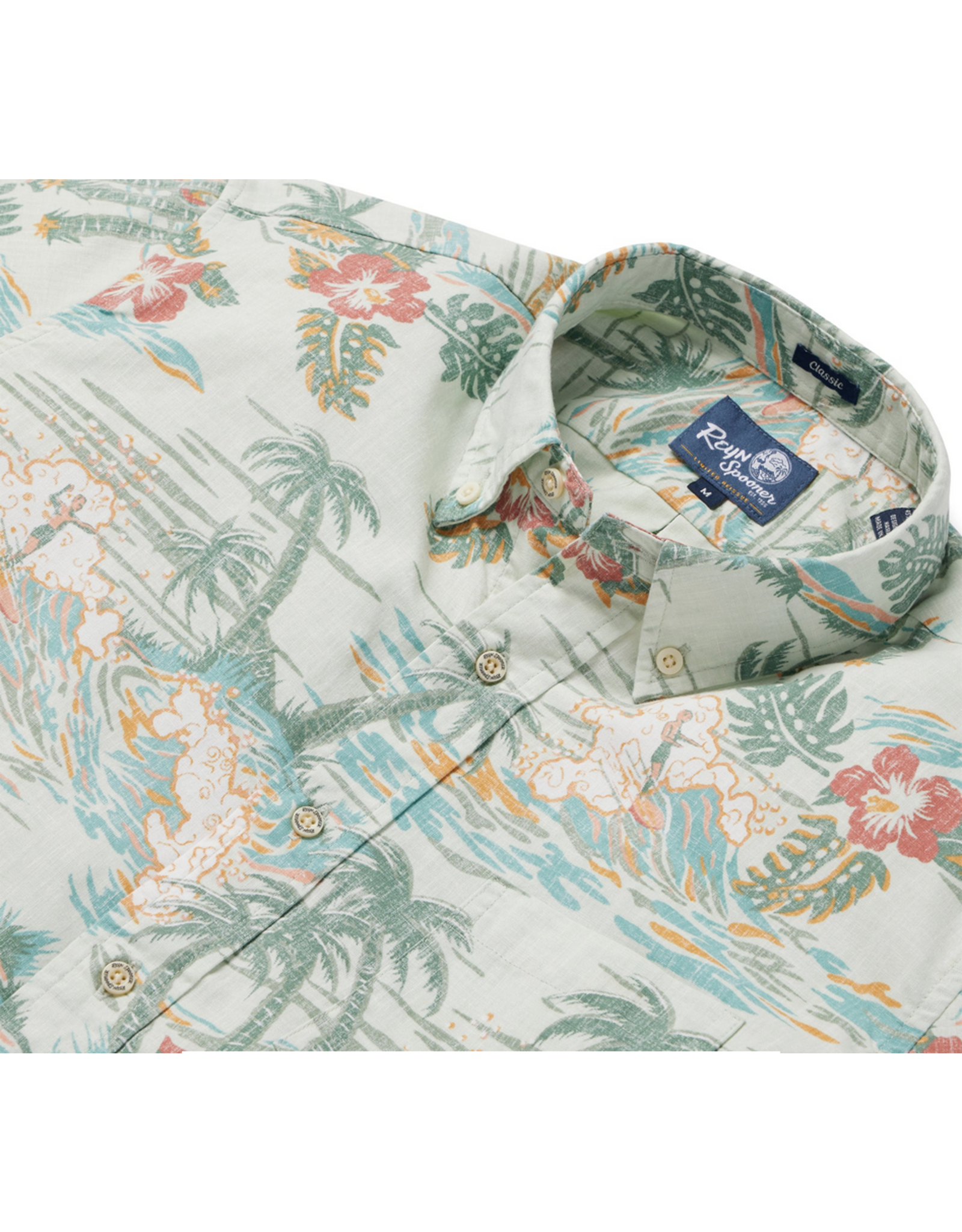 Reyn Spooner Reyn M642712524 Kaimana Beach Smoke Button Front