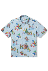 Reyn Spooner Reyn M644312524 Simpsons Greetings Light Blue Button Front