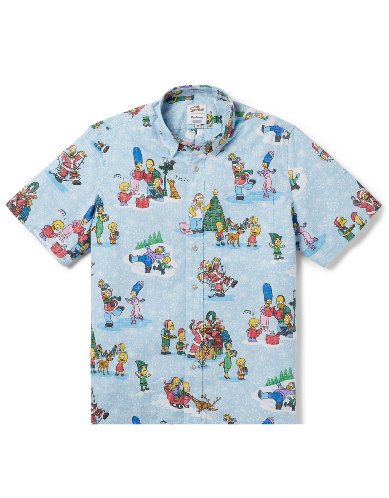 Reyn Spooner Reyn M644312524 Simpsons Greetings Light Blue Button Front