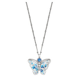 Brighton Brighton JM7709 Kyoto in Bloom Indigo Petite Butterfly Necklace