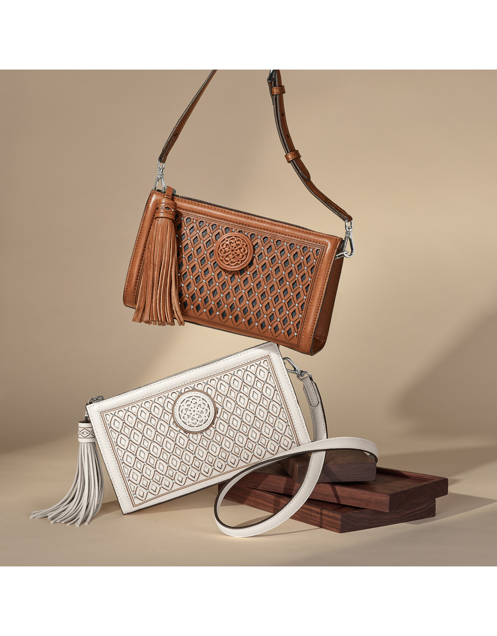 Brighton Brighton H38518 Russet White Michela Crossbody