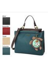 Chala Chala S848TU7 Charming Satchel Turquoise with Turtle Key Chala Chala S848TU7 Charming Satchel Turquoise with Turtle Key