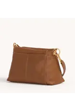 Hammitt Hammitt Bryant Med Medium Mahogany Pebble Brushed Gold Red Zip