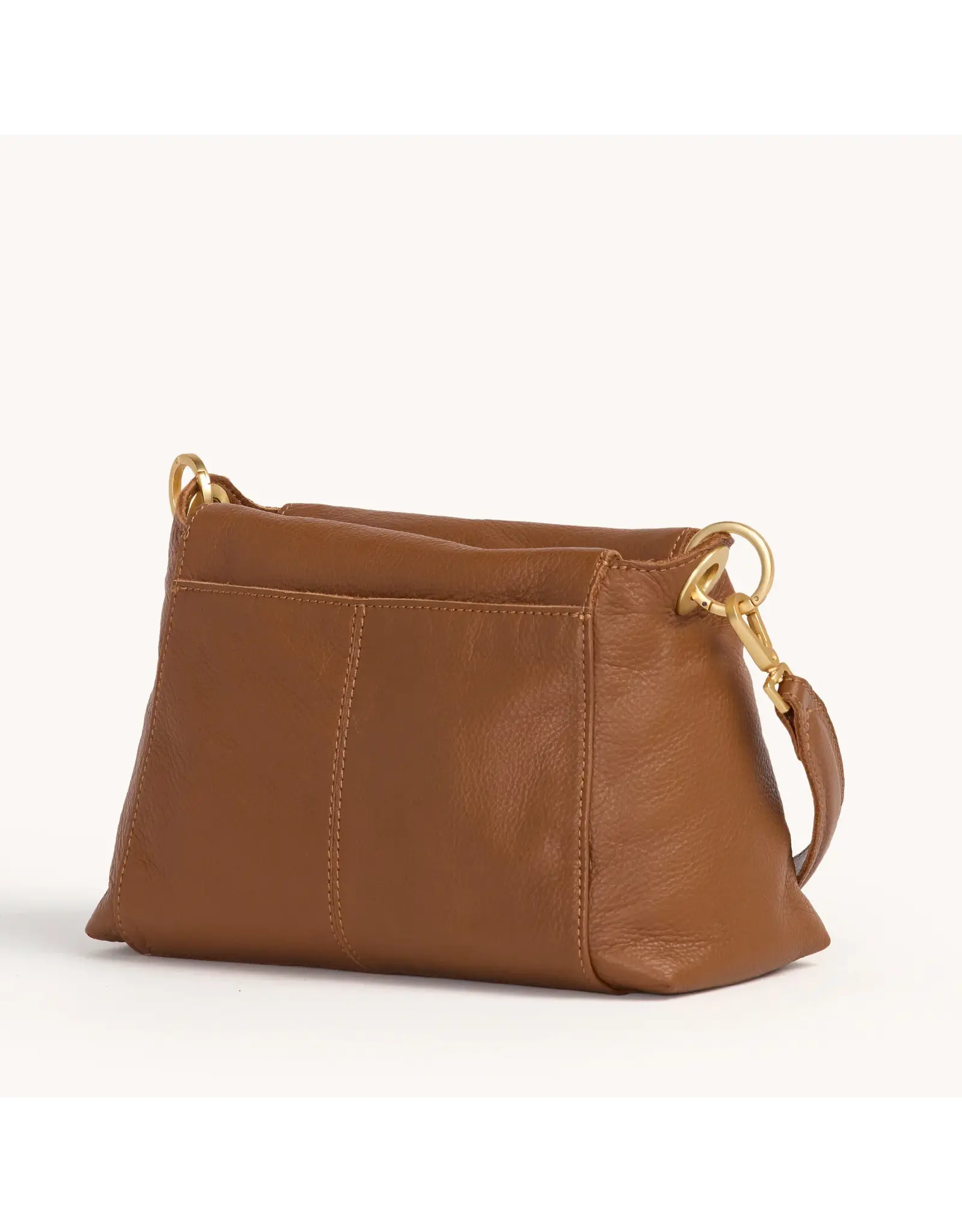 Hammitt Hammitt Bryant Med Medium Mahogany Pebble Brushed Gold Red Zip