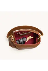 Hammitt Hammitt Bryant Med Medium Mahogany Pebble Brushed Gold Red Zip