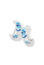 Brighton Brighton JA0127 Kyoto in Bloom Indigo Hoop Earrings