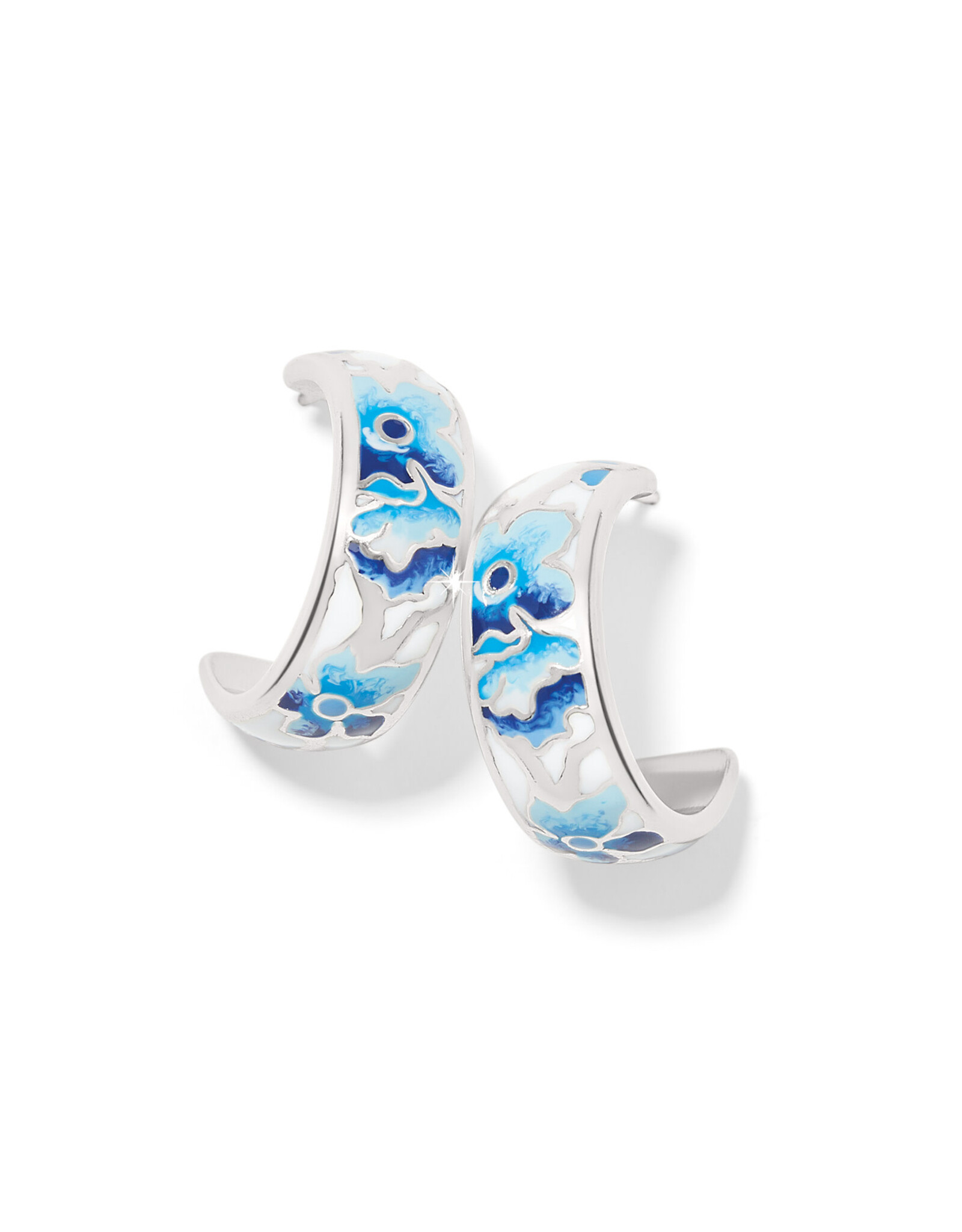 Brighton Brighton JA0127 Kyoto in Bloom Indigo Hoop Earrings