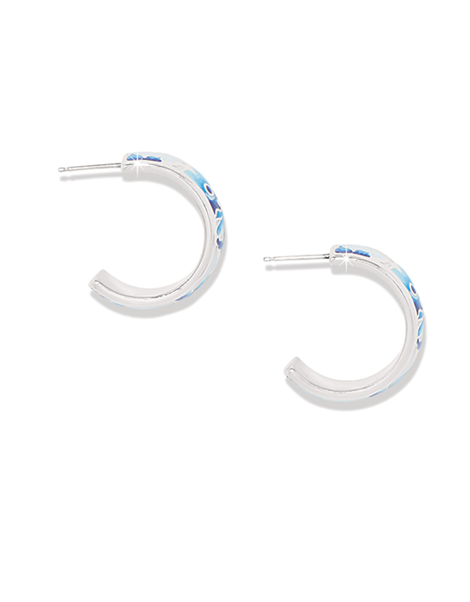 Brighton Brighton JA0127 Kyoto in Bloom Indigo Hoop Earrings