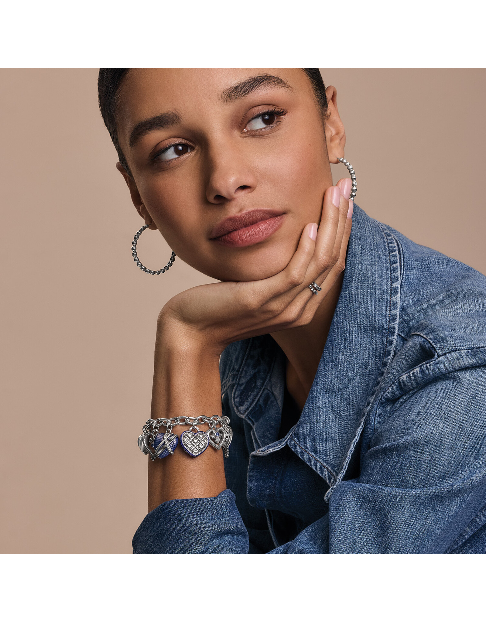 Brighton Brighton JF0302 One Heart Link Charm Bracelet