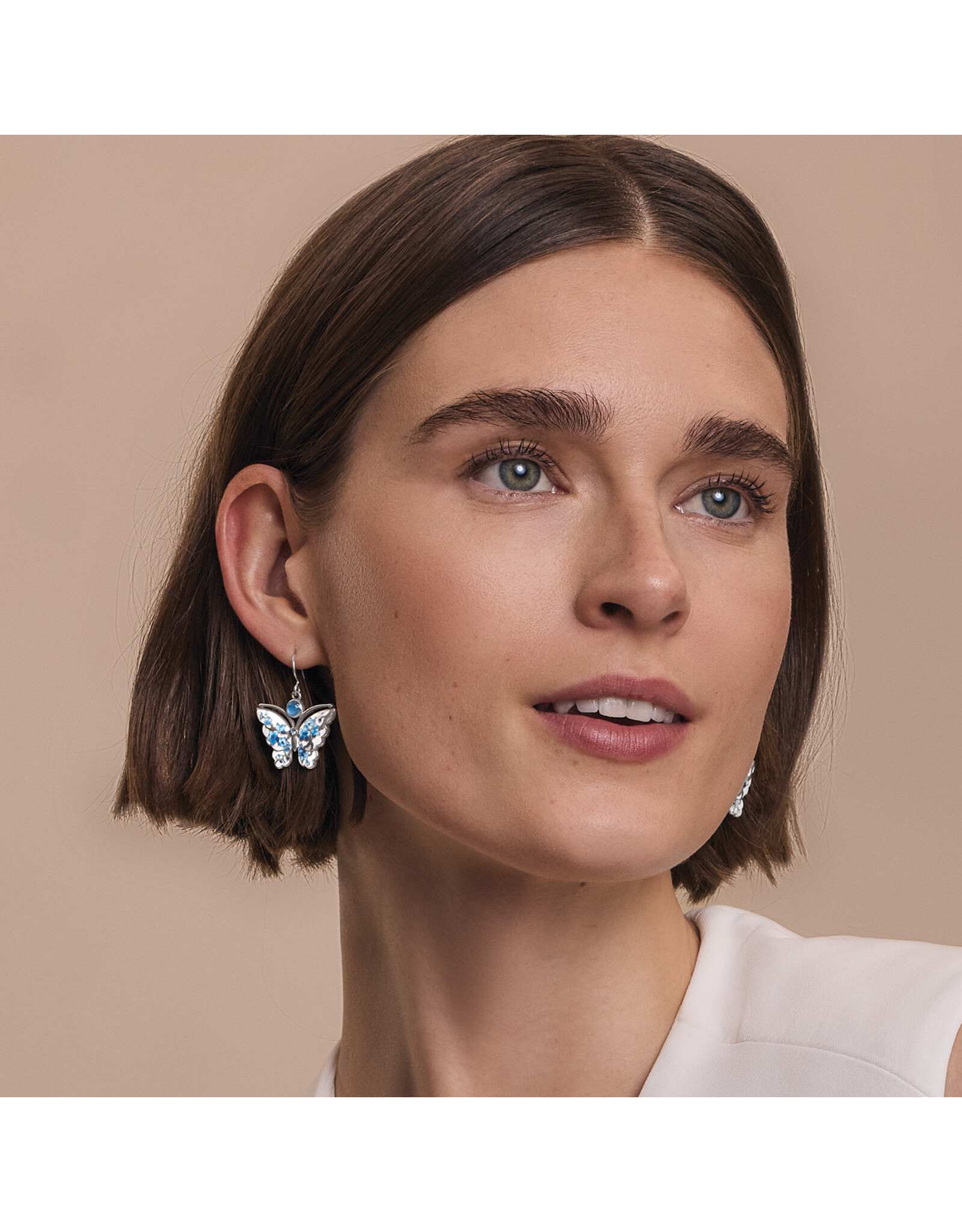 Brighton Brighton JA0126 Kyoto in Bloom Indigo Butterfly Earrings