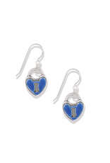 Brighton Brighton JA0122 One Heart Padlock French Wire Earrings