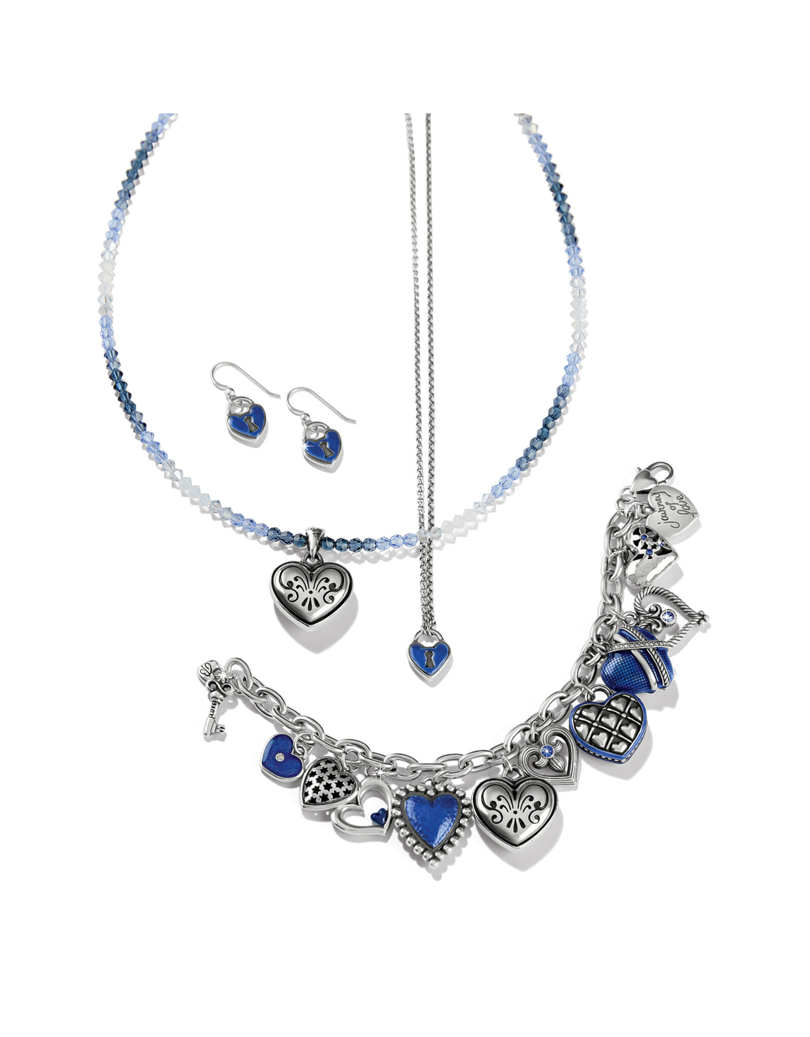 Brighton Brighton JA0122 One Heart Padlock French Wire Earrings