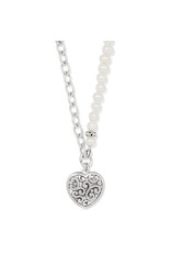 Brighton Brighton JM7675 Contempo Heart Pearl Charm Necklace