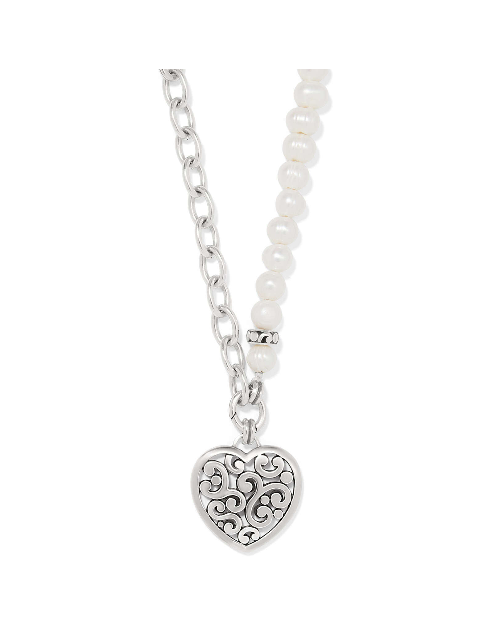Brighton Brighton JM7675 Contempo Heart Pearl Charm Necklace