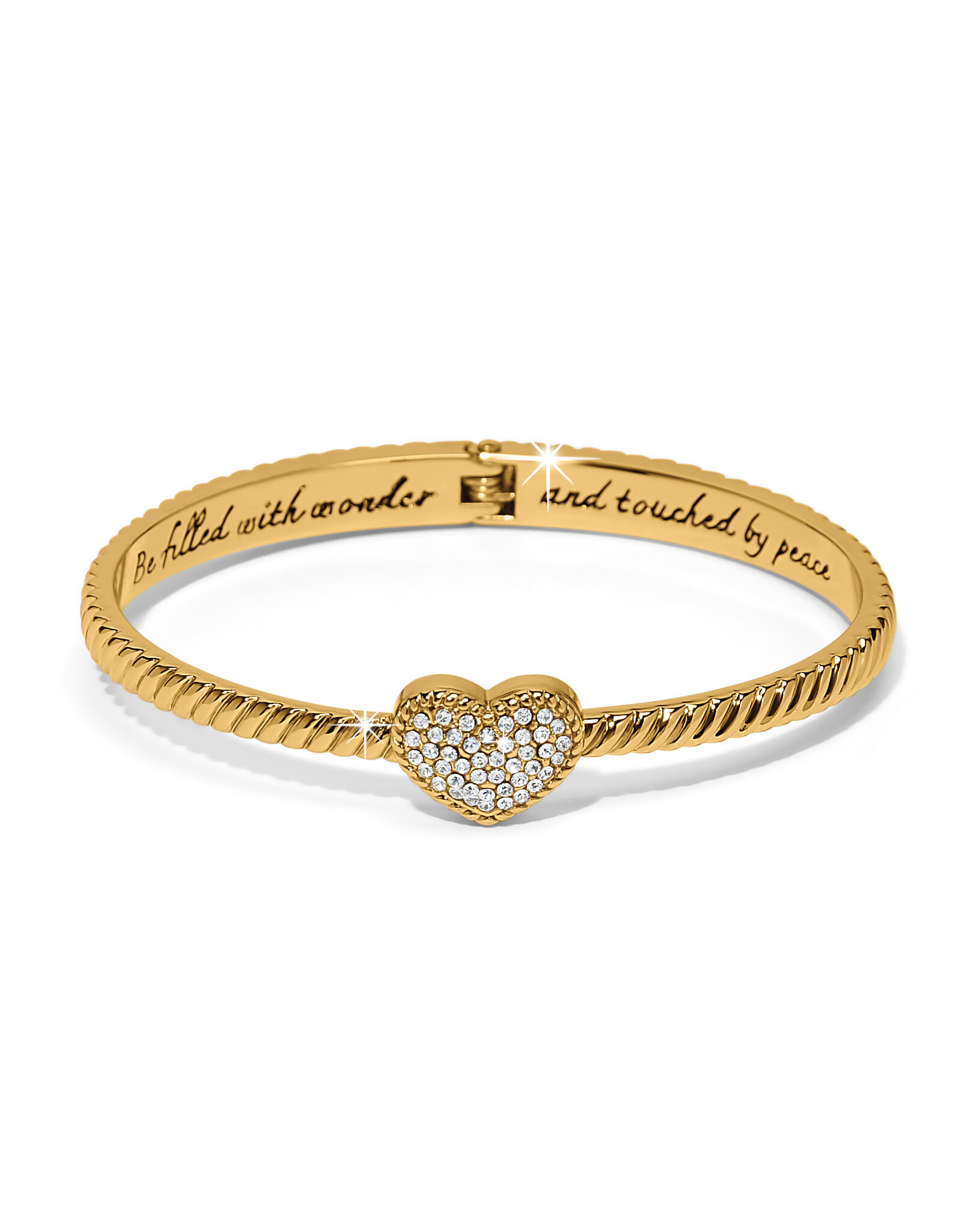 Brighton Brighton JF0319 Celestia Heart Gold Hinged Bangle