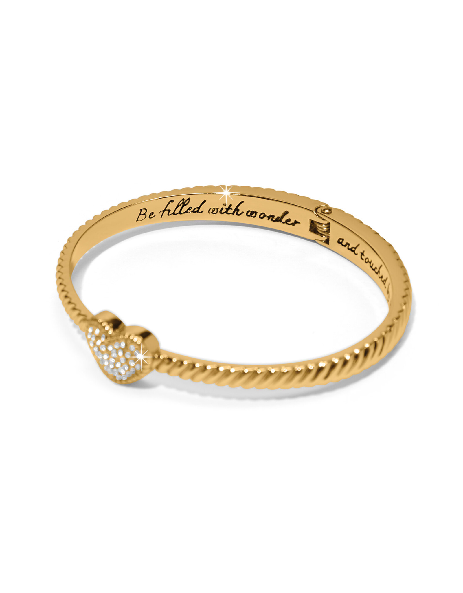 Brighton Brighton JF0319 Celestia Heart Gold Hinged Bangle