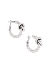 Brighton Brighton JA0134 Interlock Single Knot Silver Hoop Earrings Brighton Brighton JA0134 Interlock Single Knot Silver Hoop Earrings